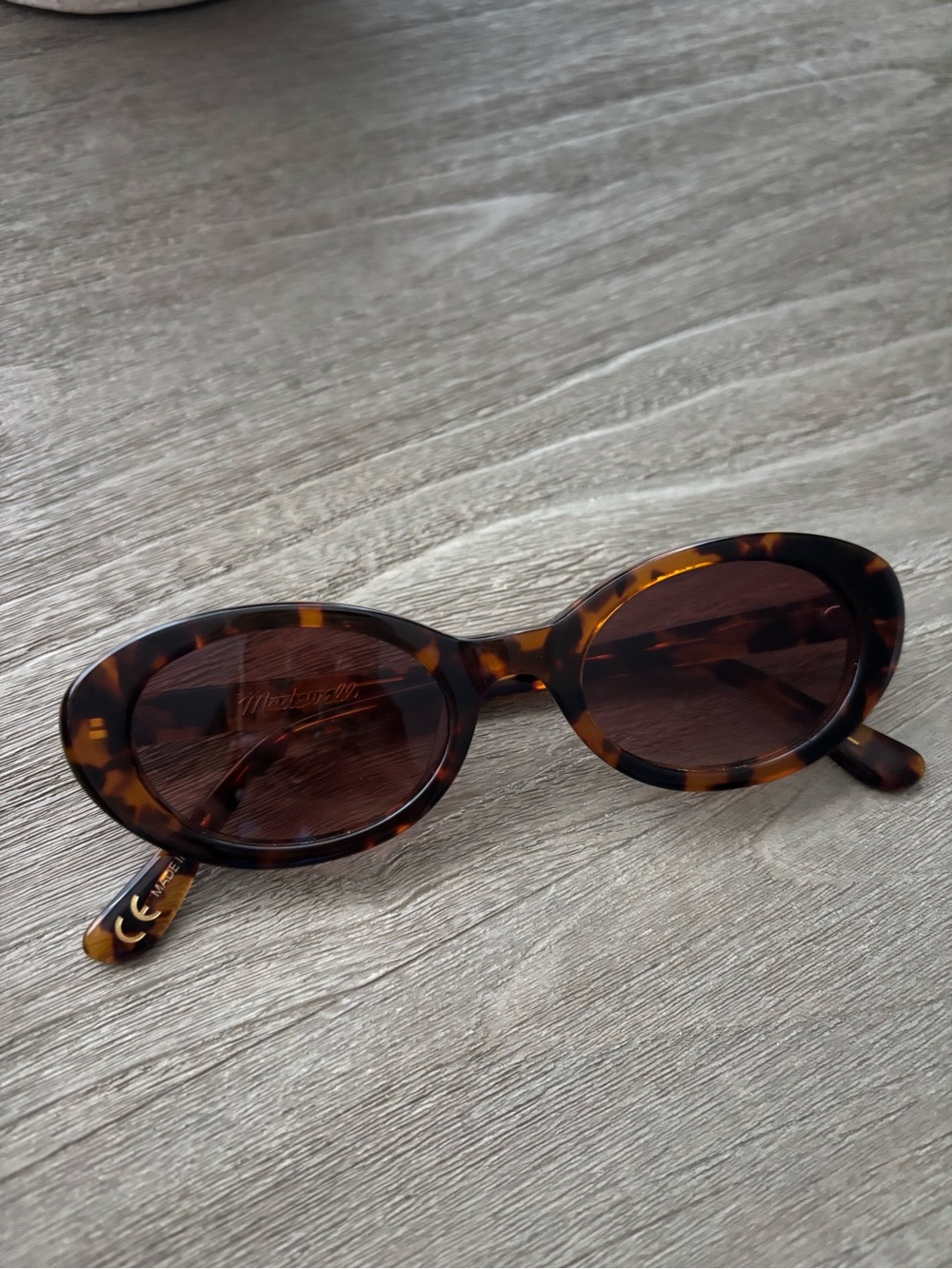 Madewell Tortoiseshell Oval Women's Sunglasses - Brown Lenses